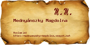 Mednyánszky Magdolna névjegykártya